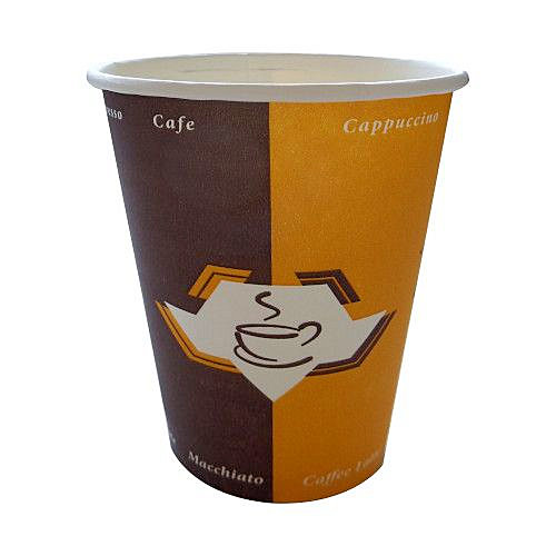 Kaffebecher 0,4L 50 St. braun/gelb