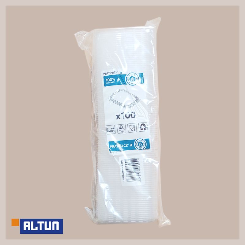 Deckel für Rechteckbecher 100 St.