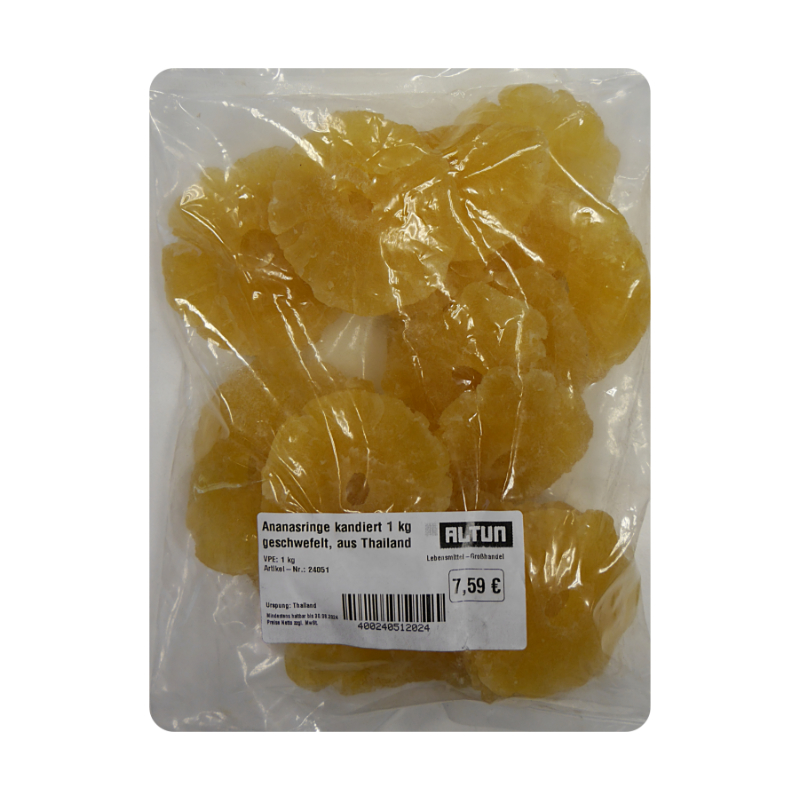 Ananasringe kandiert 1 kg