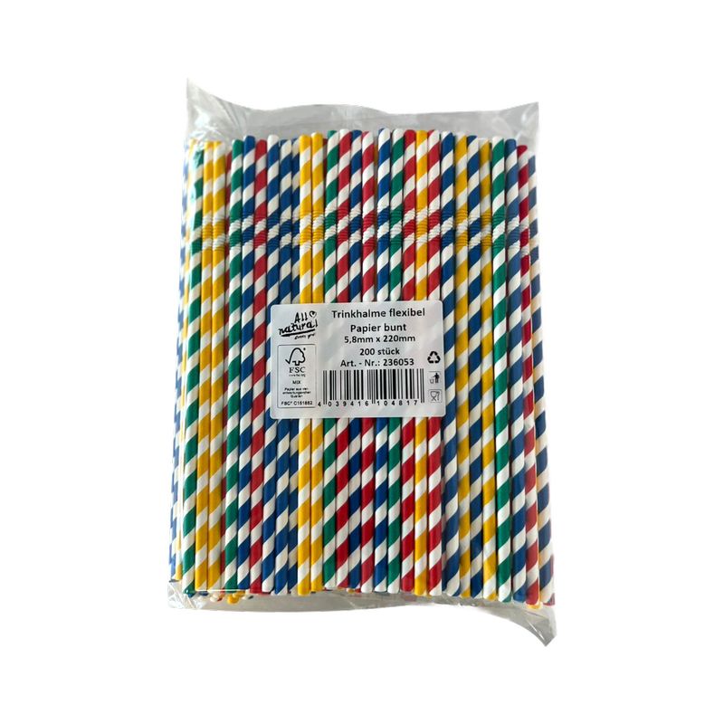 Trinkhalme Papier Jumbo 150 St