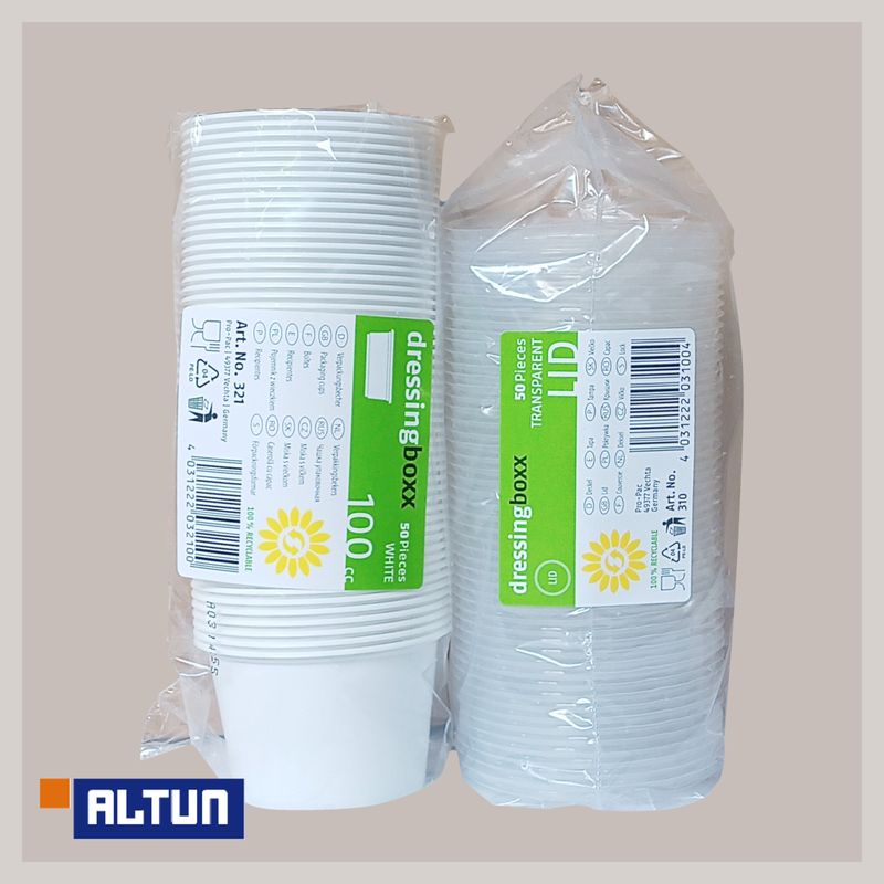 Dressingbecher+Deckel 100cc 50 St.