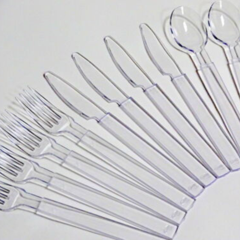 Gabel transparent 100 St.