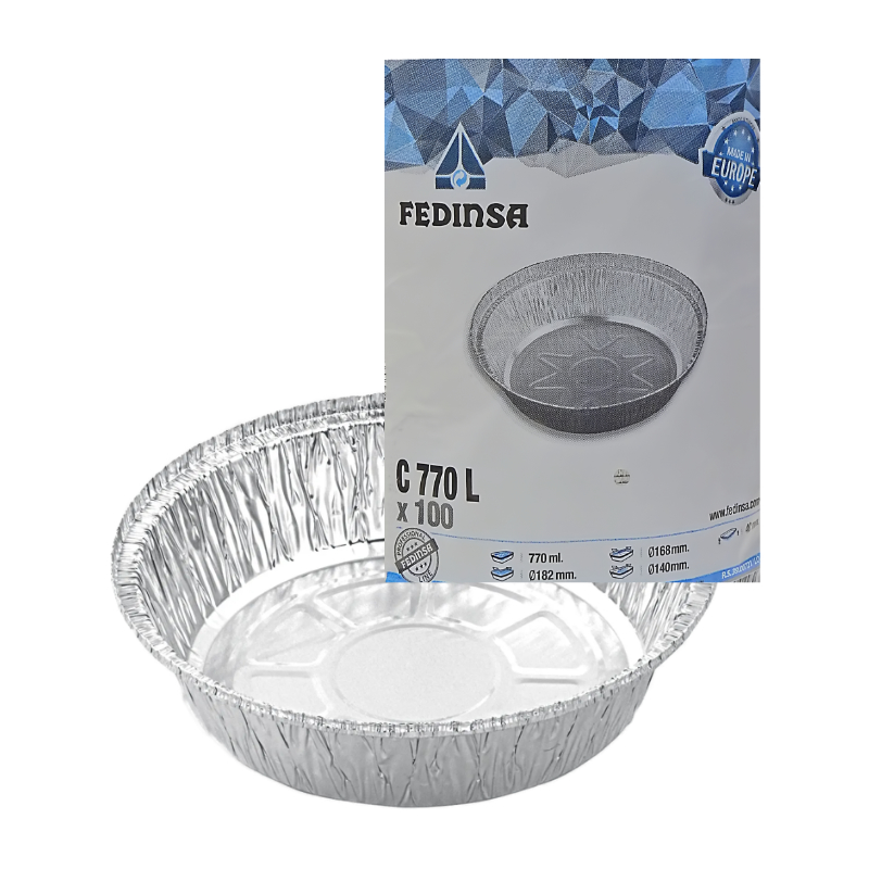 Alu-Schale Rund 18cm 100 St.
