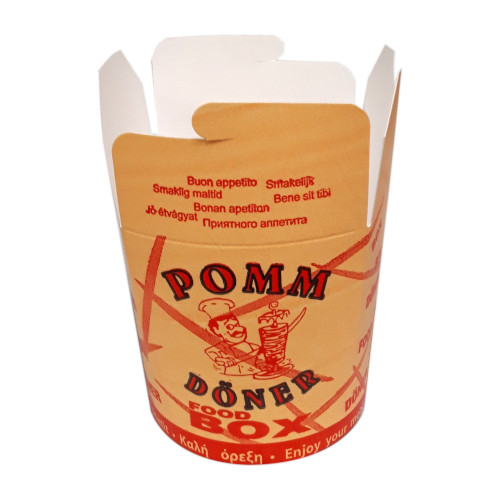 Döner Box, orange, 16oz=475ml
