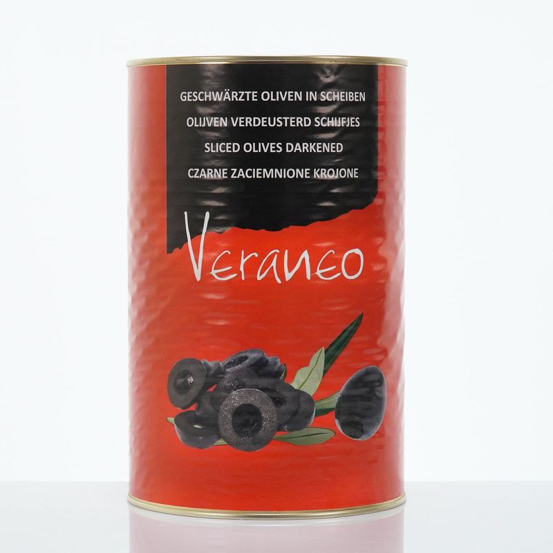 Veraneo Oliven schwarz in Scheiben
